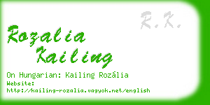rozalia kailing business card